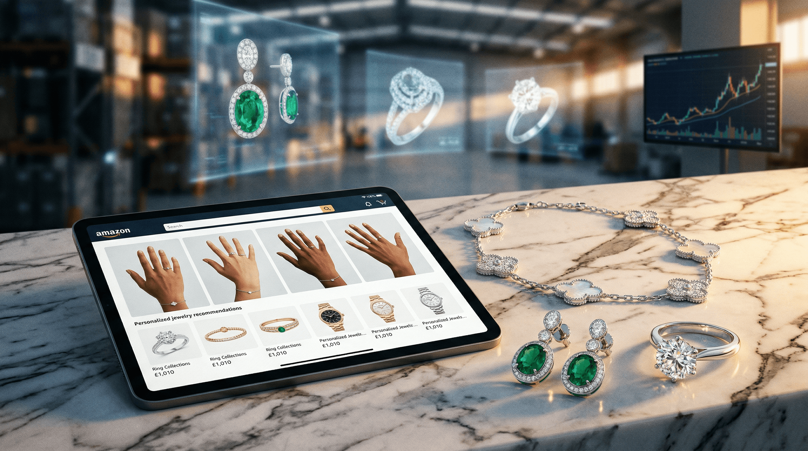 Amazon AI Jewelry Sales Surge 45% on AWS Growth
