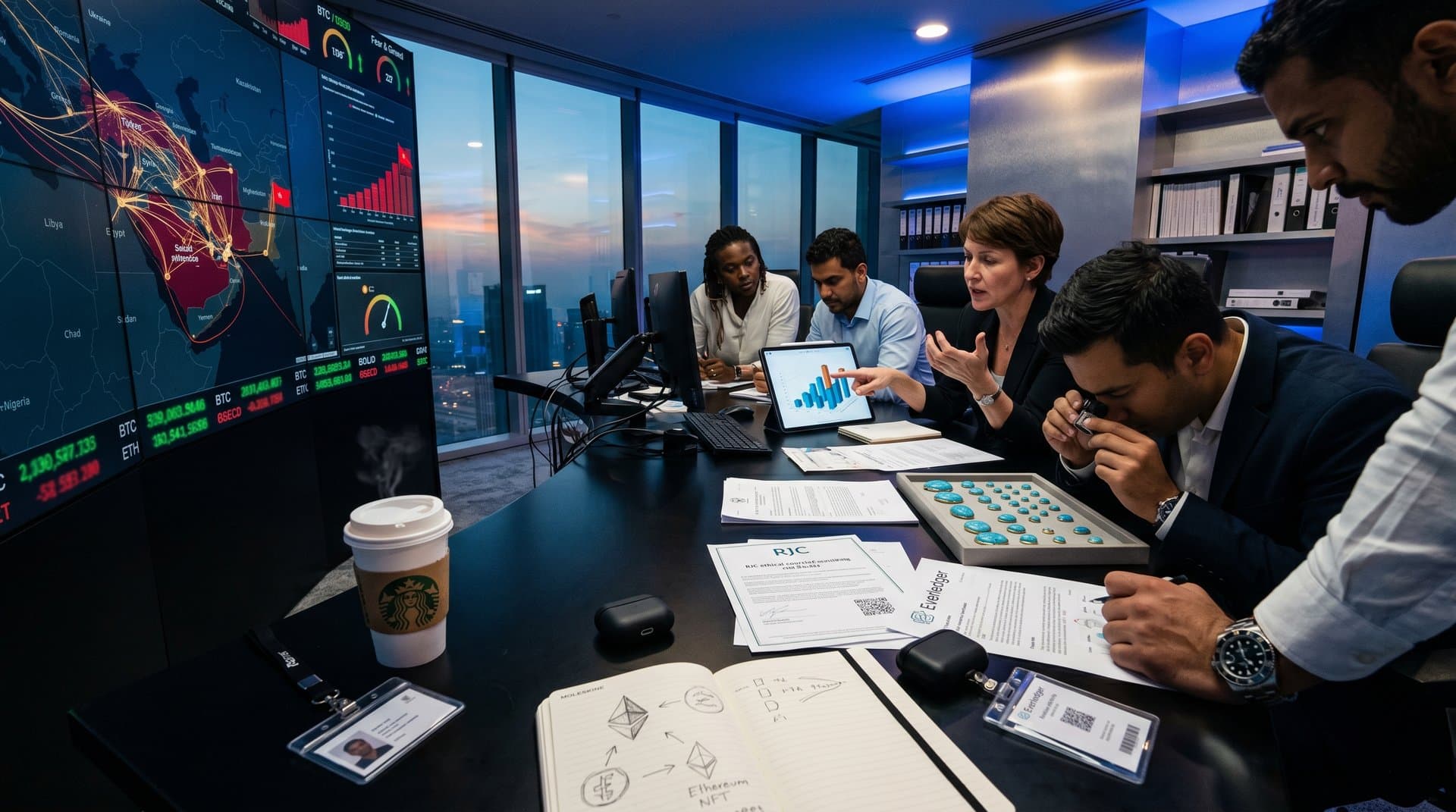 Blockchain maps tracing US crypto freeze Iran routes to luxury turquoise gold rings in compliance hub