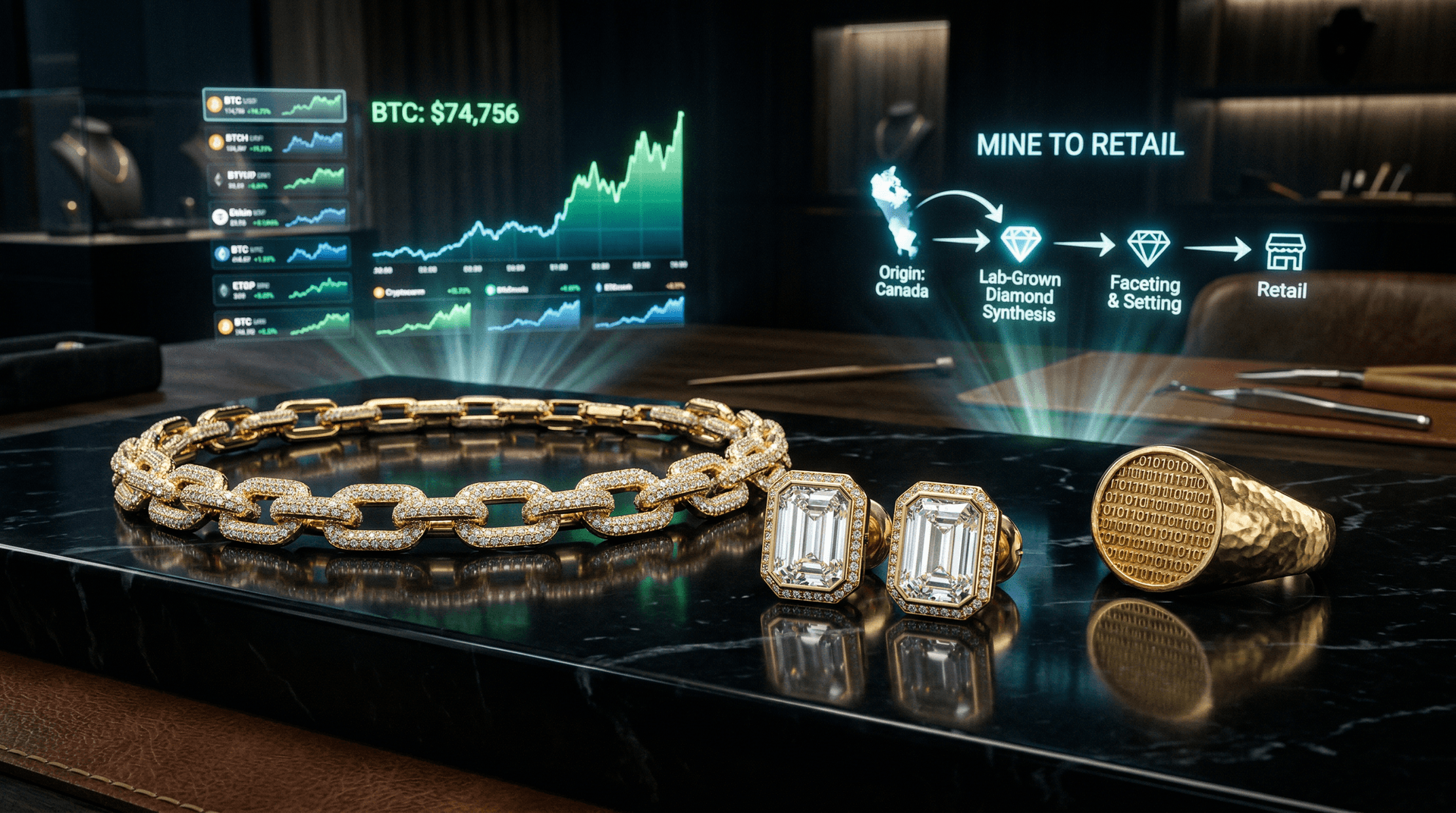 Cryptocurrency Stocks Surge 8-13% as Jewelry Blockchain Cuts 15% Costs