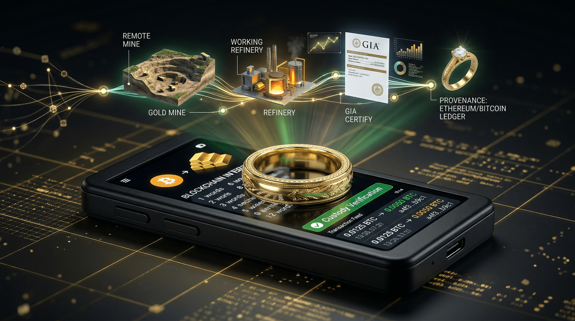 GemSecure Launches Self-Custody Gold Wallet for Rings as BTC Drops to $74K
