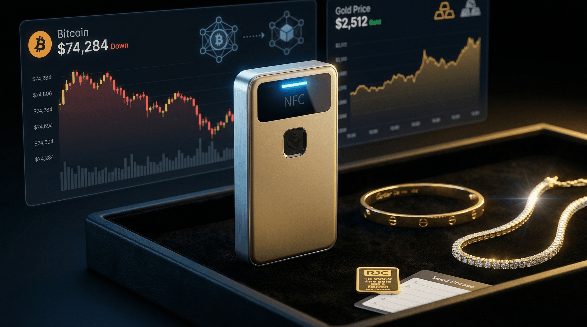 Aurum Secure Launches Self-Custody Gold Wallet as BTC Dips to $74K