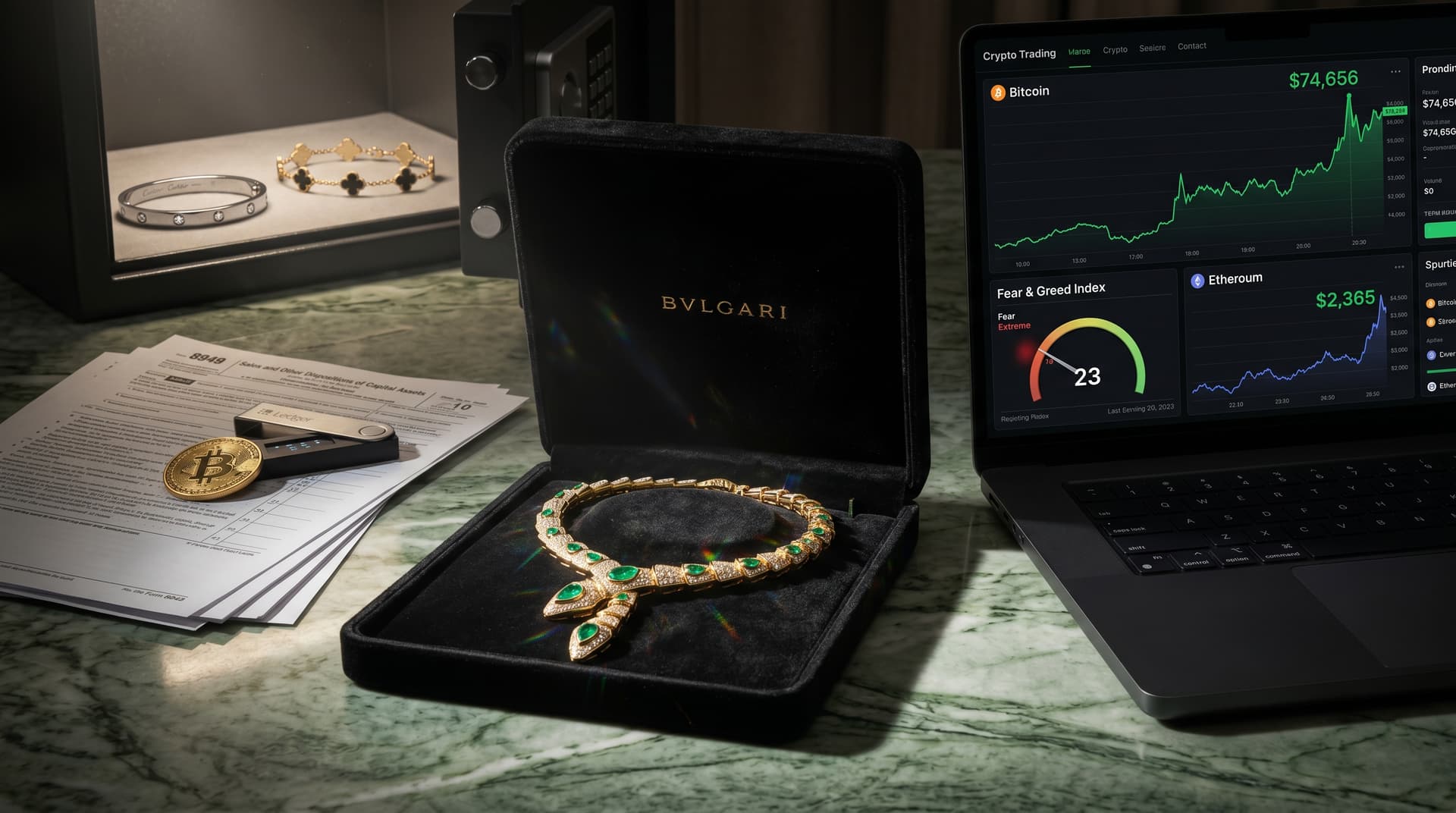 Crypto Taxes Claim 37% of $74K BTC Gains for Jewelry