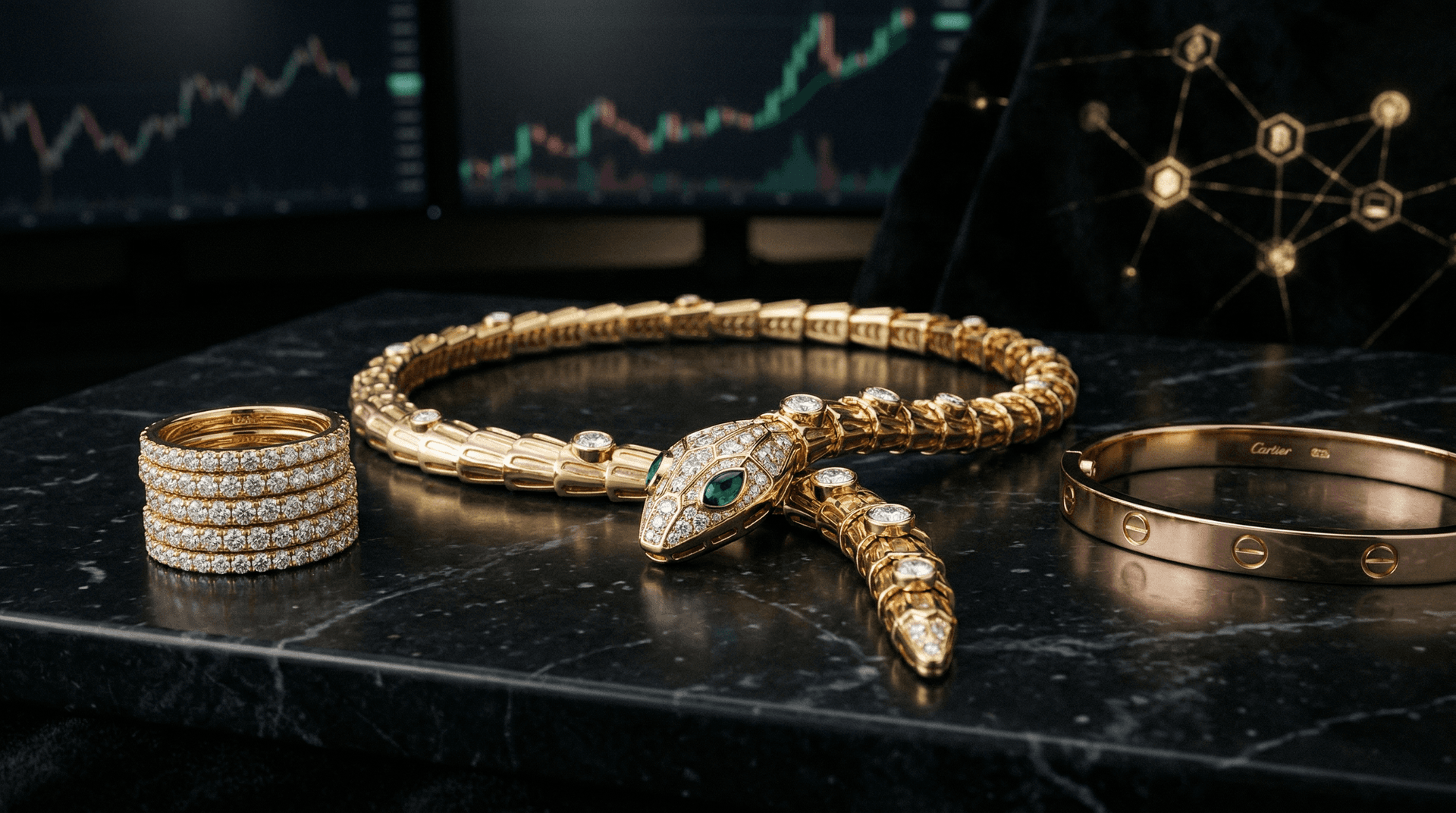 Crypto Stocks Surge Fuels Luxury Jewelry Boom as BTC Hits $74,823