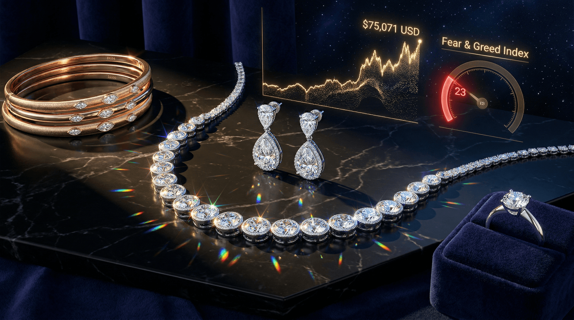 Cryptocurrency Stocks Surge as Bitcoin Hits $75K, Boosting Jewelry Hedges