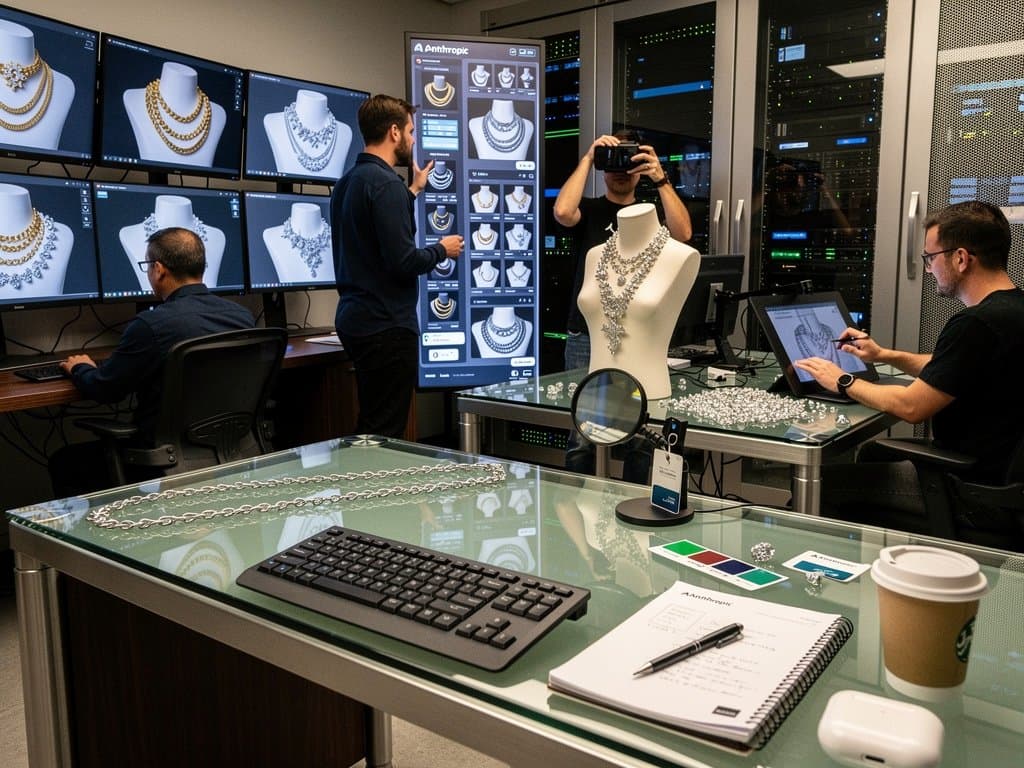 Anthropic lab develops Claude Opus 4.7 prompt shifts for luxury necklace AR try-ons with 3D prototypes and gem displays